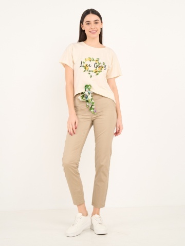 Lee Cooper - Pantaloni lungi dama de culoare uniforma cu detalii - Img 11