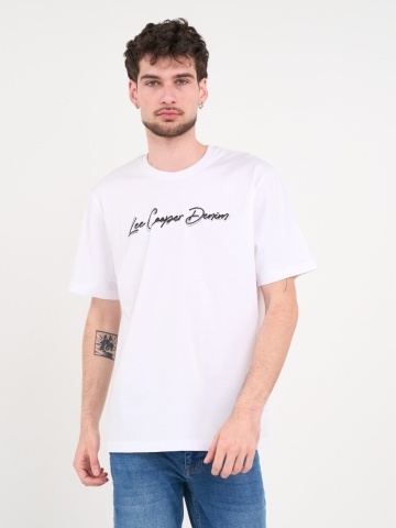 Lee Cooper - Tricou barbat cu maneca scurta si imprimeu text