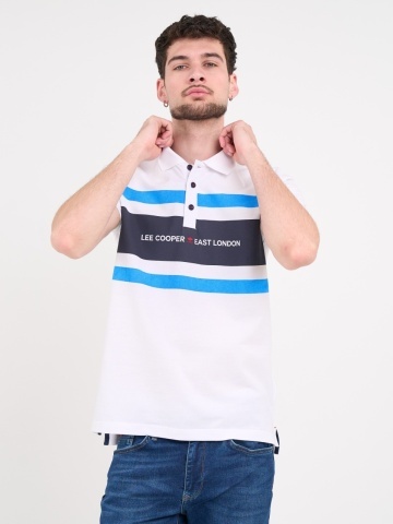 Lee Cooper - Tricou barbat polo cu imprimeu logo - Img 5