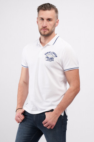 Lee Cooper - Tricou barbat polo cu logo aplicat