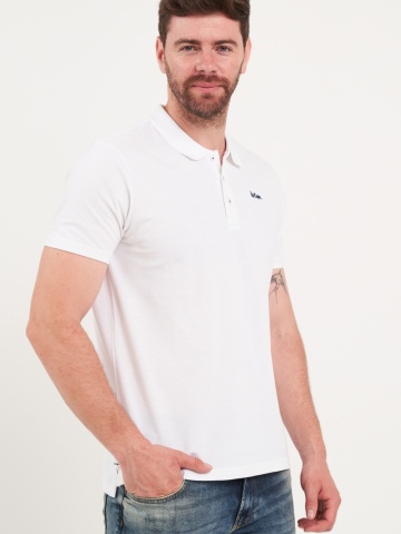 Lee Cooper - Tricou barbat polo de culoare uniforma - Img 4