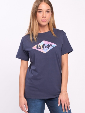 Lee Cooper - Tricou dama cu imprimeu detalii logo