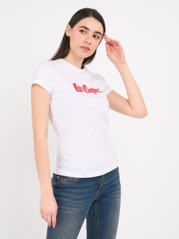 Lee Cooper - Tricou dama cu maneca scurta si logo - Img 7