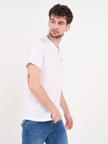 Lee Cooper - Tricou polo barbat de culoare uniforma - Img 5