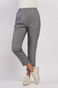 Montecristo - Pantaloni lungi dama cu model in dungi si buzunare oblice