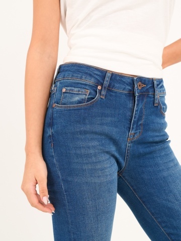 Timeout - Blugi dama bootcut cu aspect decolorat - Img 3
