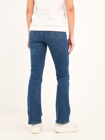 Timeout - Blugi dama bootcut de culoare uniforma - Img 5