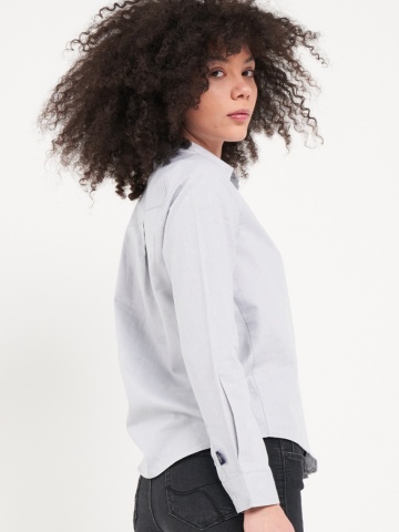 Timeout - Camasa dama de culoare uniforma cu logo aplicat - Img 5