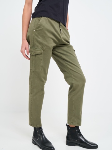 Timeout - Pantaloni cargo dama de culoare uniforma - Img 6