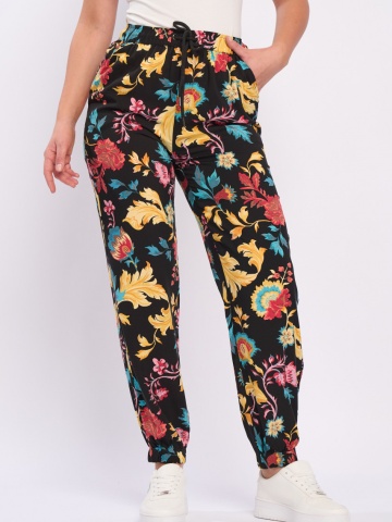 Timeout - Pantaloni dama cu model floral