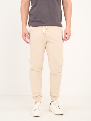 Timeout - Pantaloni lungi barbat sport de culoare uniforma cu detalii logo
