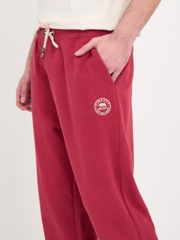 Timeout - Pantaloni lungi barbat sport de culoare uniforma cu detalii logo - Img 2
