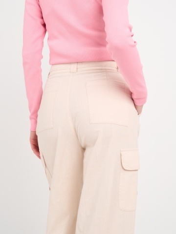 Timeout - Pantaloni lungi dama cu buzunare de culoare uniforma - Img 2