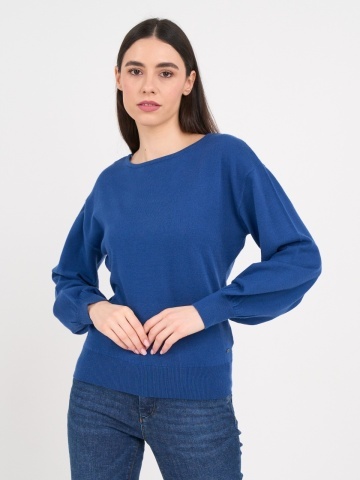 Timeout - Pulover dama cu maneca lunga de culoare uniforma