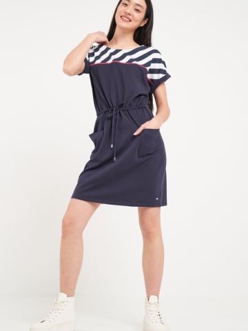Timeout - Rochie dama de culoare uniforma cu detalii - Img 6
