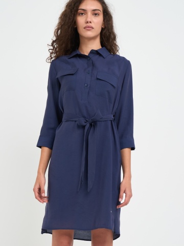 Timeout - Rochie dama tip camasa cu buzunare