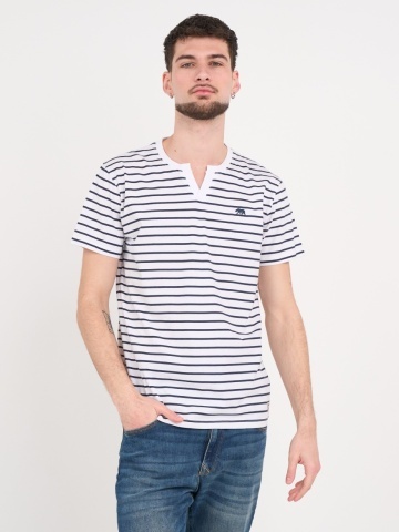 Timeout - Tricou barbat cu maneca scurta si dungi