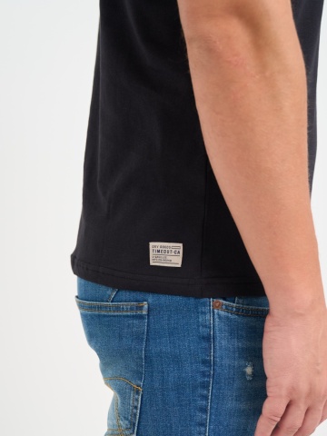 Timeout - Tricou barbat maneca scurta de culoare uniforma cu logo aplicat - Img 2