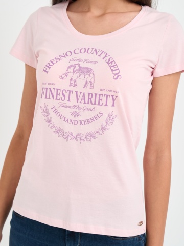 Timeout - Tricou dama cu imprimeu text grafic si logo - Img 3