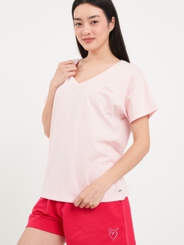 Timeout - Tricou dama cu maneca scurta de culoare uniforma - Img 5