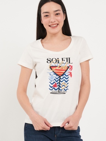 Timeout - Tricou dama cu maneca scurta si imprimeu grafic