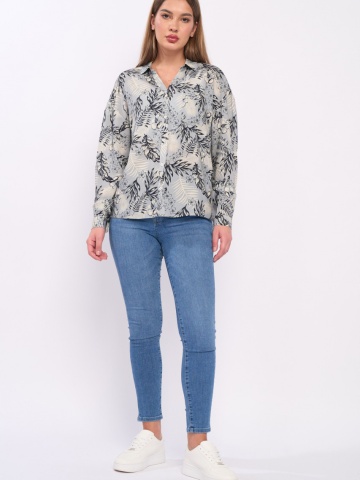Kenvelo - Camasa dama maneca lunga cu model floral - Img 6