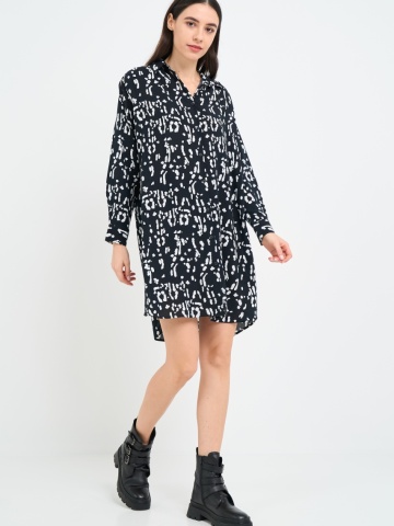 Kenvelo - Rochie dama tip camasa cu model - Img 3