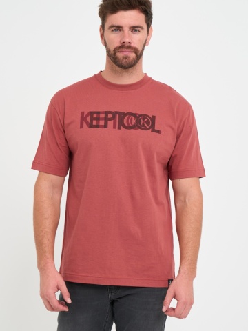 Kenvelo - Tricou barbat cu imprimeu texturat si logo