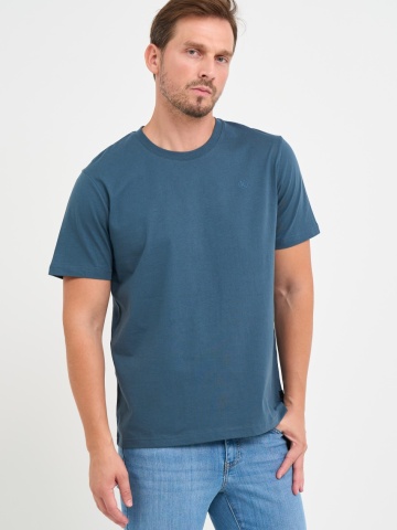 Kenvelo - Tricou barbat cu maneca scurta de culoare uniforma si logo aplicat - Img 5