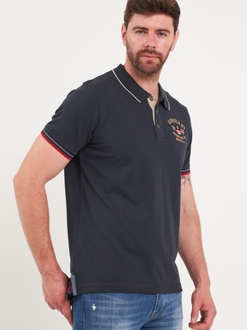 Kenvelo - Tricou barbat polo cu detalii logo - Img 6