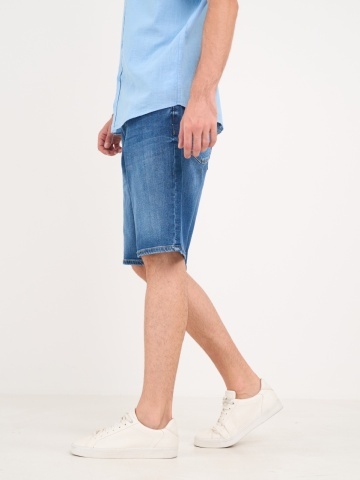 Lee Cooper - Bermude barbat din denim cu aspect usor decolorat - Img 5