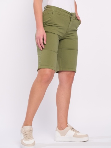 Lee Cooper - Bermude dama de culoare uniforma cu buzunare oblice - Img 7