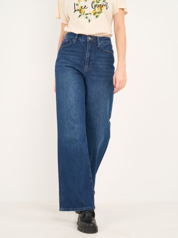 Lee Cooper - Blugi dama wide cu aspect usor decolorat