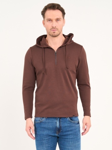 Lee Cooper - Hanorac barbat cu gluga de culoare uniforma