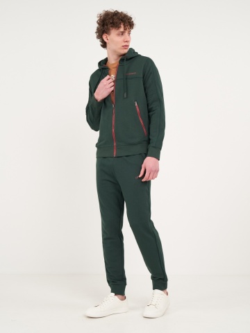 Lee Cooper - Hanorac barbat cu gluga si fermoar cu logo aplicat - Img 9