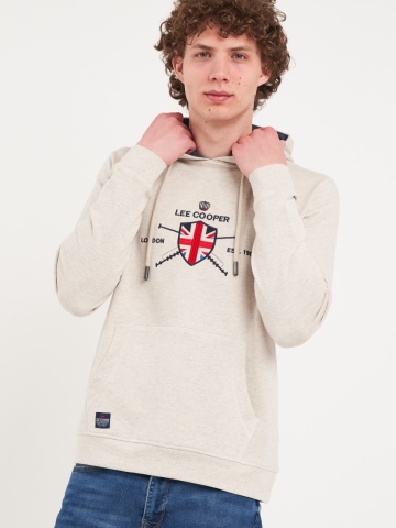 Lee Cooper - Hanorac barbat cu gluga si imprimeu logo - Img 5