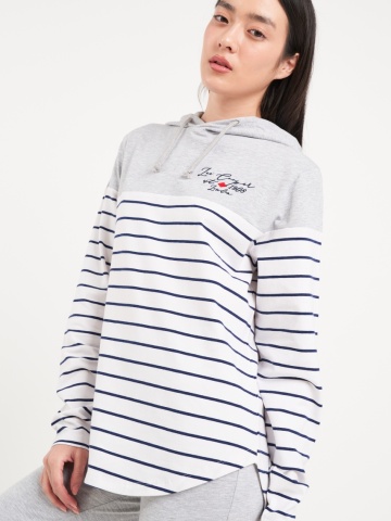 Lee Cooper - Hanorac dama cu dungi si detalii - Img 2