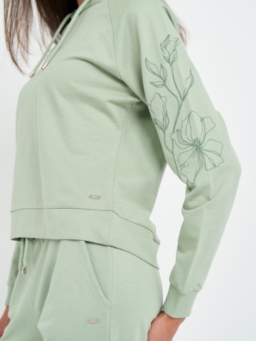 Lee Cooper - Hanorac dama cu imprimeu floral si logo - Img 2