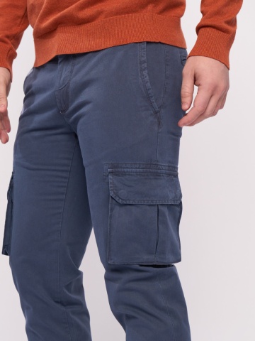 Lee Cooper - Pantaloni barbat cargo de culoare uniforma - Img 3
