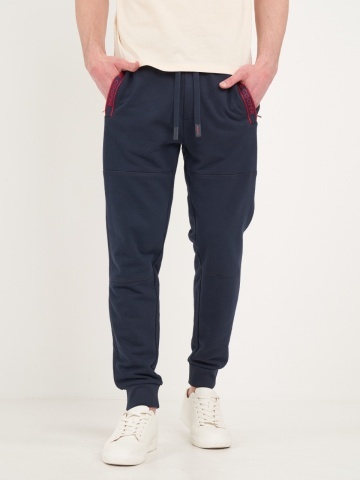 Lee Cooper - Pantaloni lungi barbat sport de culoare uniforma cu detalii logo