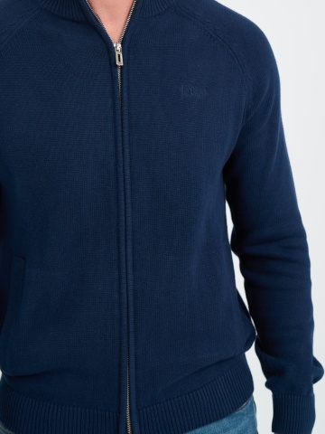 Lee Cooper - Pulover barbat de culoare uniforma cu fermoar - Img 4
