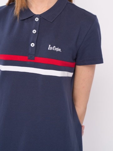 Lee Cooper - Rochie dama tip polo cu logo aplicat - Img 2