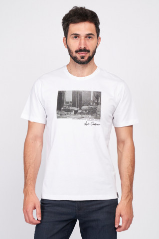 Lee Cooper - Tricou barbat cu imprimeu si logo