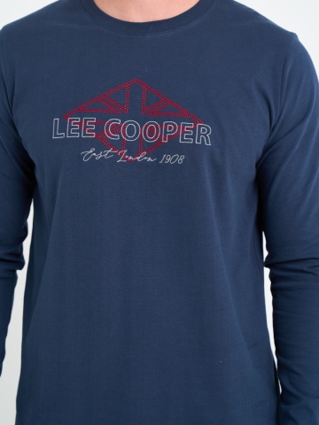 Lee Cooper - Tricou barbat cu maneca lunga cu imprimeu logo - Img 4