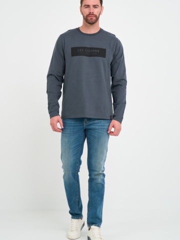 Lee Cooper - Tricou barbat cu maneca lunga cu logo aplicat - Img 7