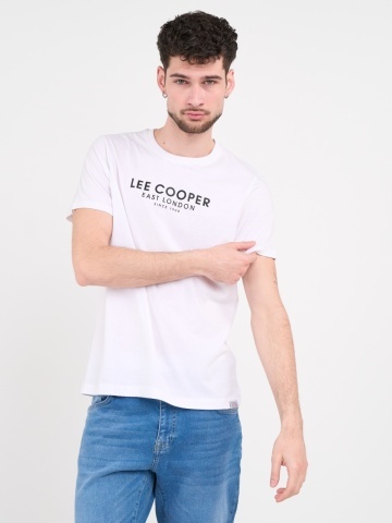 Lee Cooper - Tricou barbat de culoare uniforma cu imprimeu logo - Img 6