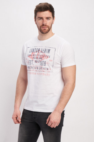 Lee Cooper - Tricou barbat imprimat cu mesaj text si logo