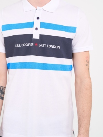 Lee Cooper - Tricou barbat polo cu imprimeu logo - Img 2