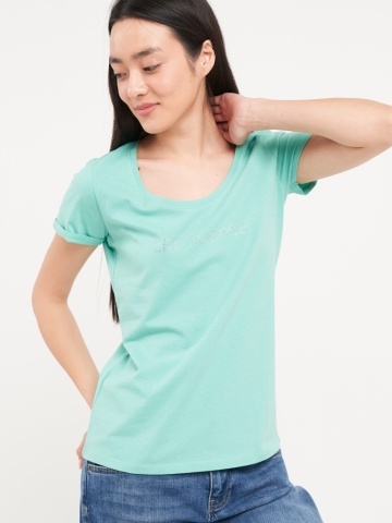 Lee Cooper - Tricou dama cu maneca scurta de culoare uniforma - Img 5