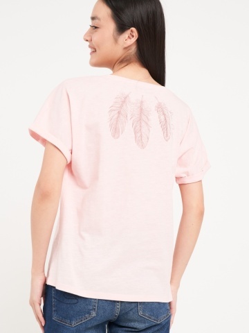 Lee Cooper - Tricou dama cu maneca scurta de culoare uniforma - Img 3